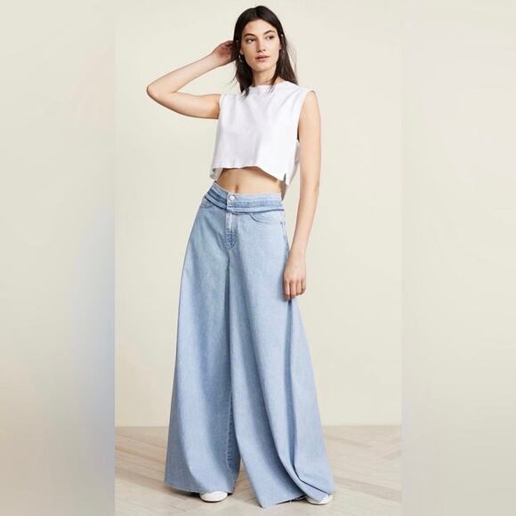 Hudson x Baja East Women’s Billow Wide Leg Jeans Size 26 - Picture 1 of 7